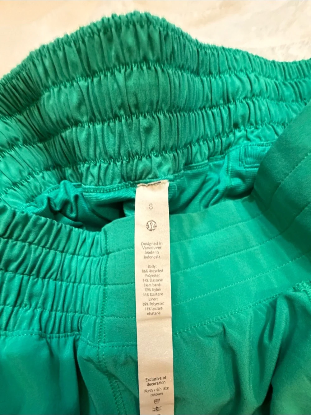 lululemon athletica Teal Green Athletic Running Shorts